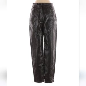 Wilfred Aritzia Black Faux Leather Moto Pants High Rise Size 4